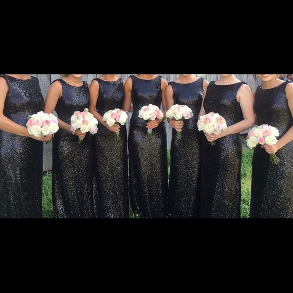 Black sequin formal dress